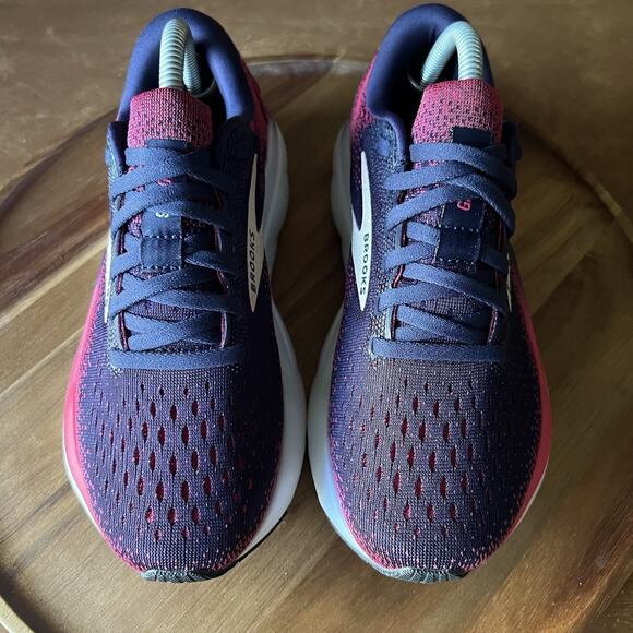 Brooks Ghost 16 Running Women's 5 Blue Pink White Peacoat Shoes Sneakers - Picture 10 of 16